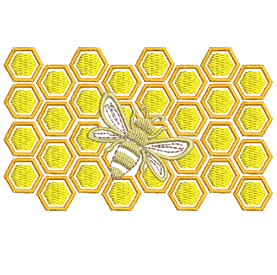 Biene mit Waben 