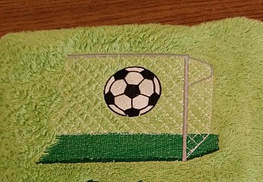 Goal mit Fussball Stickdatei 